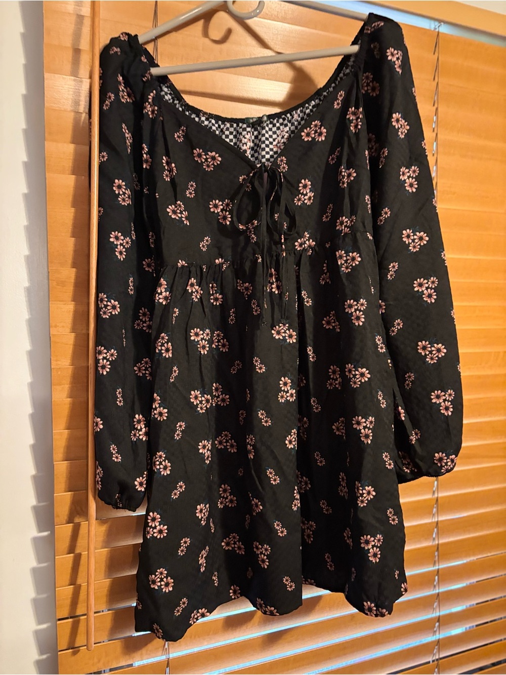 Target Black Dress with Pink Floral Print